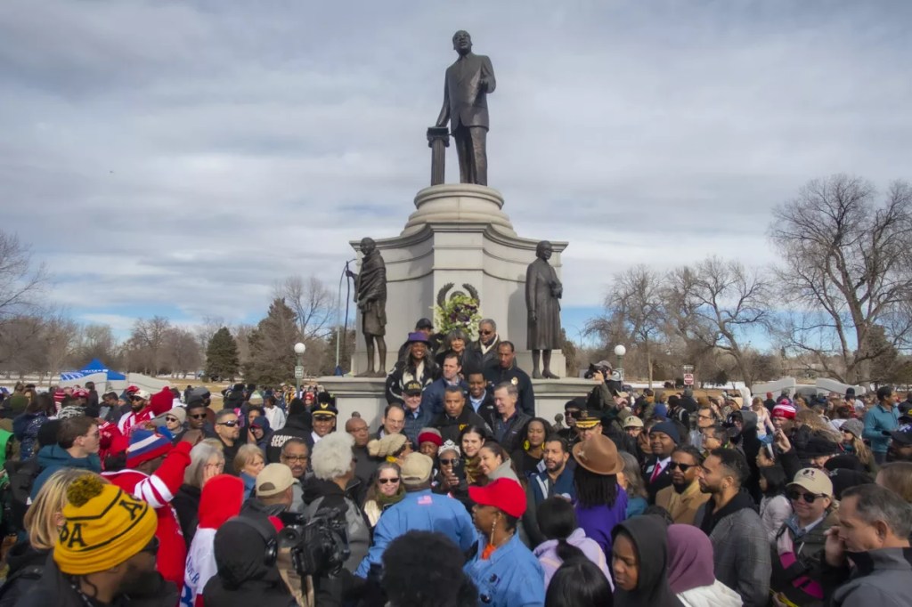group by MLK statue