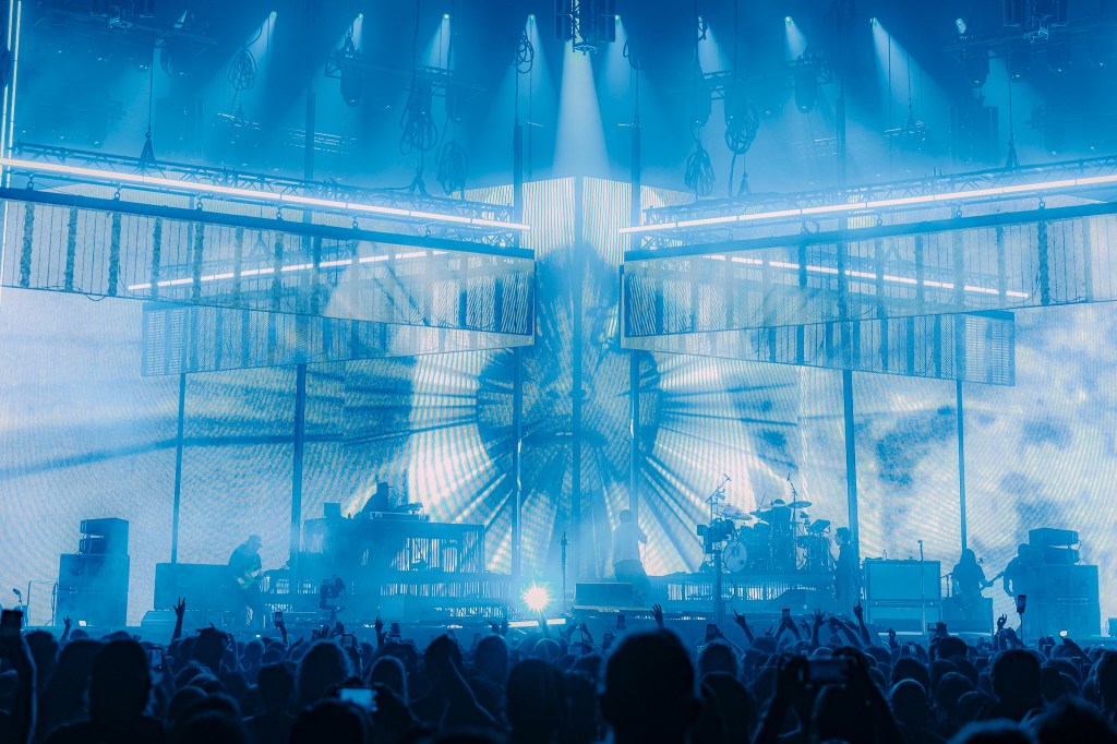 Deftones stage display at Ball Arena in Denver, Colorado