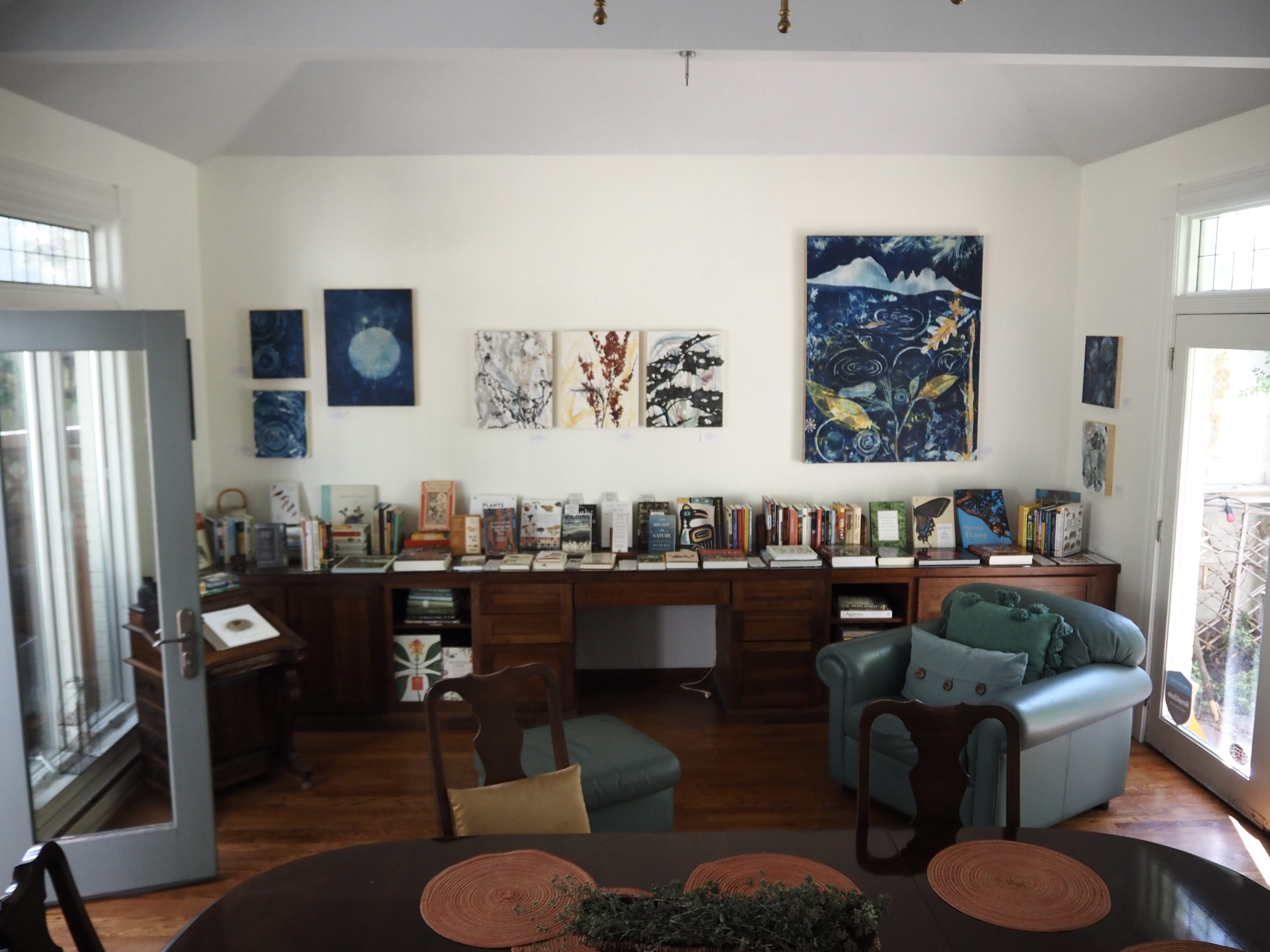 Books and art on display