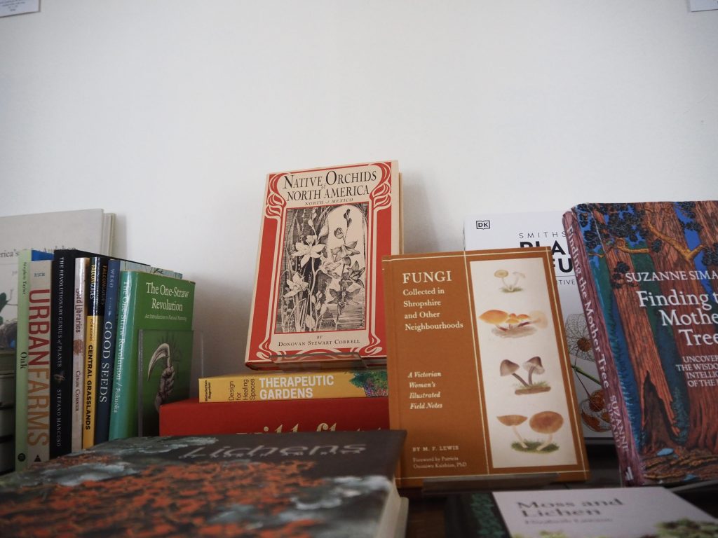 books about plants on display