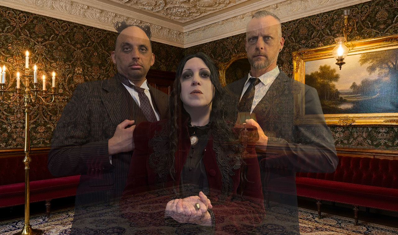 People in ghostly costumes