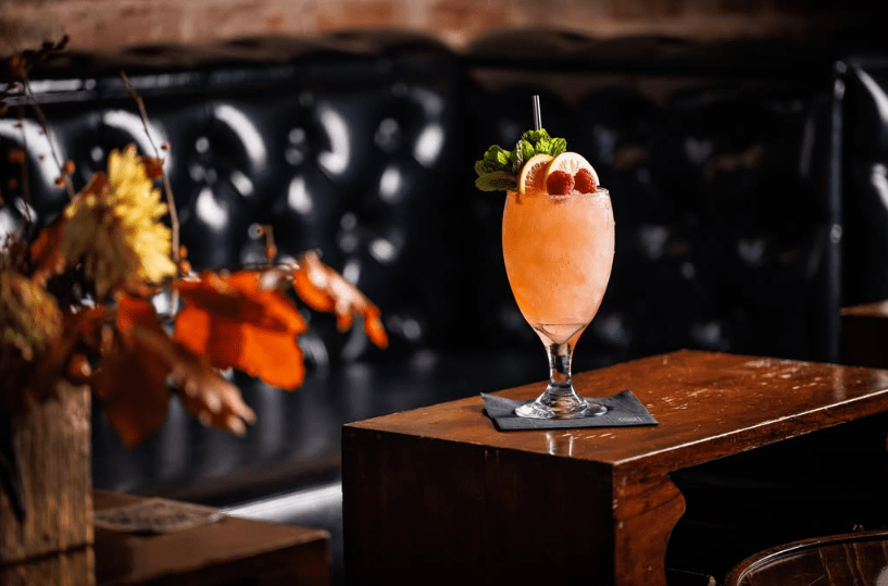 cocktail on a wooden table