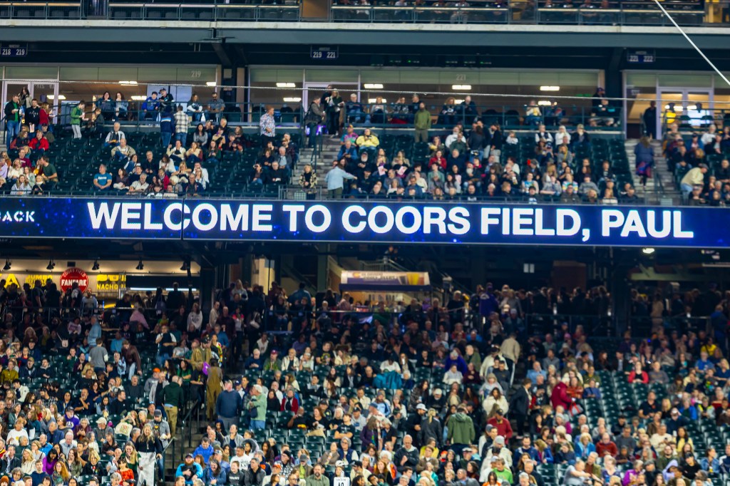 Coors Field before Paul McCartney took the stage in Denver, Colorado.