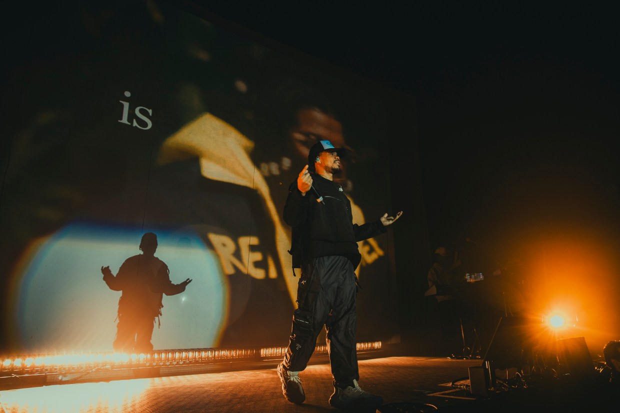 Chance the Rapper on stage at Fillmore Auditorium in Denver, Colorado.