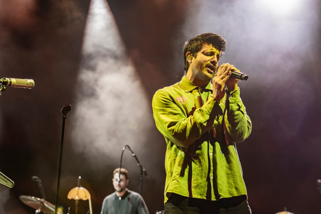 Young The Giant on stage at Red Rocks in Morrison, Colorado for their In The Open Tour.
