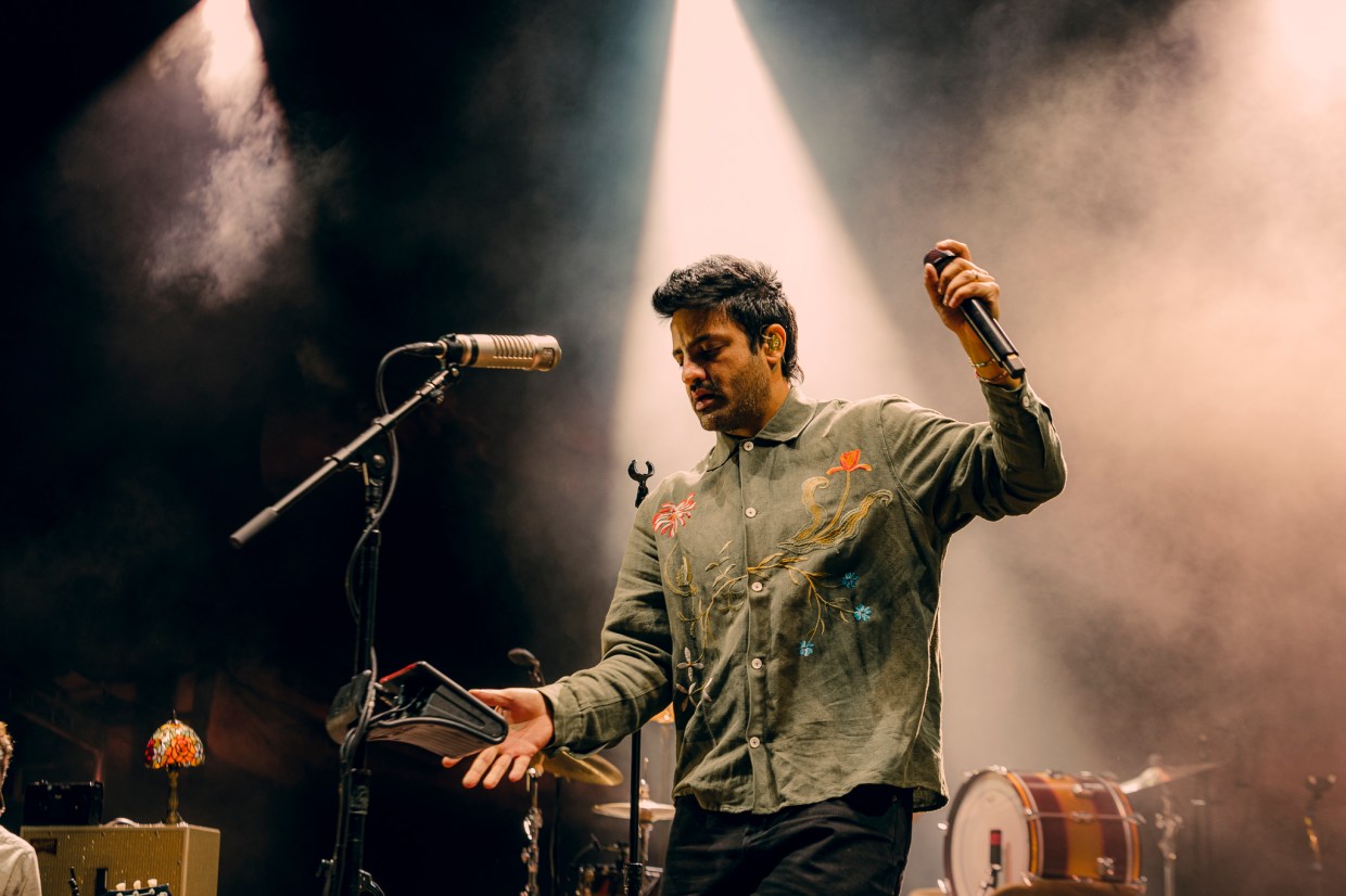 Young The Giant on stage at Red Rocks in Morrison, Colorado for their In The Open Tour.