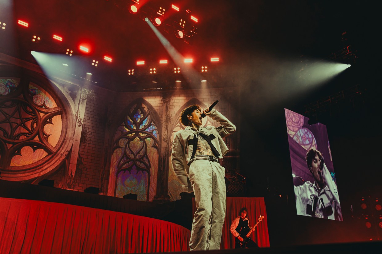 Bring Me The Horizon on stage at Ball Arena in Denver, Colorado, for their USA Ascension Program Part 01 tour.