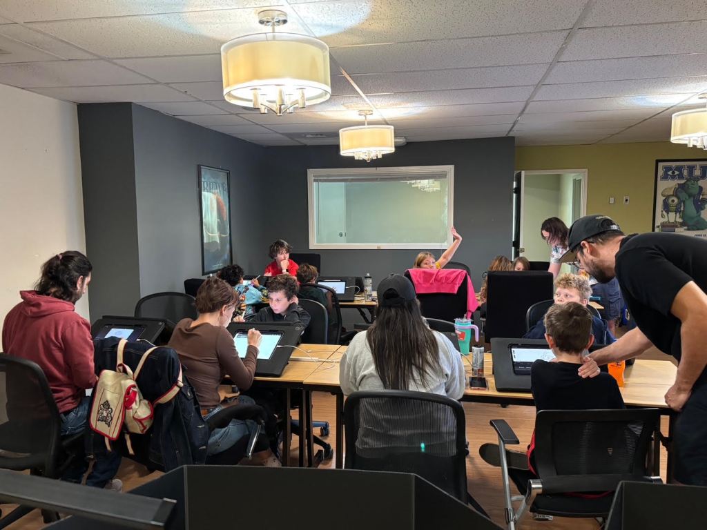 People sitting around a table