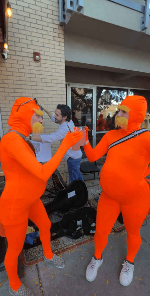 People dressed as the lorax