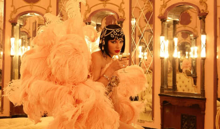 taylor Swift in a Showgirl outfit