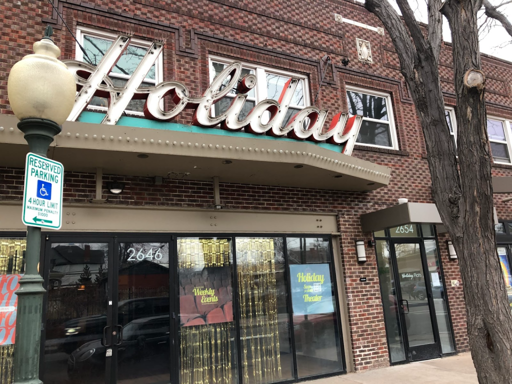 The exterior of a theater