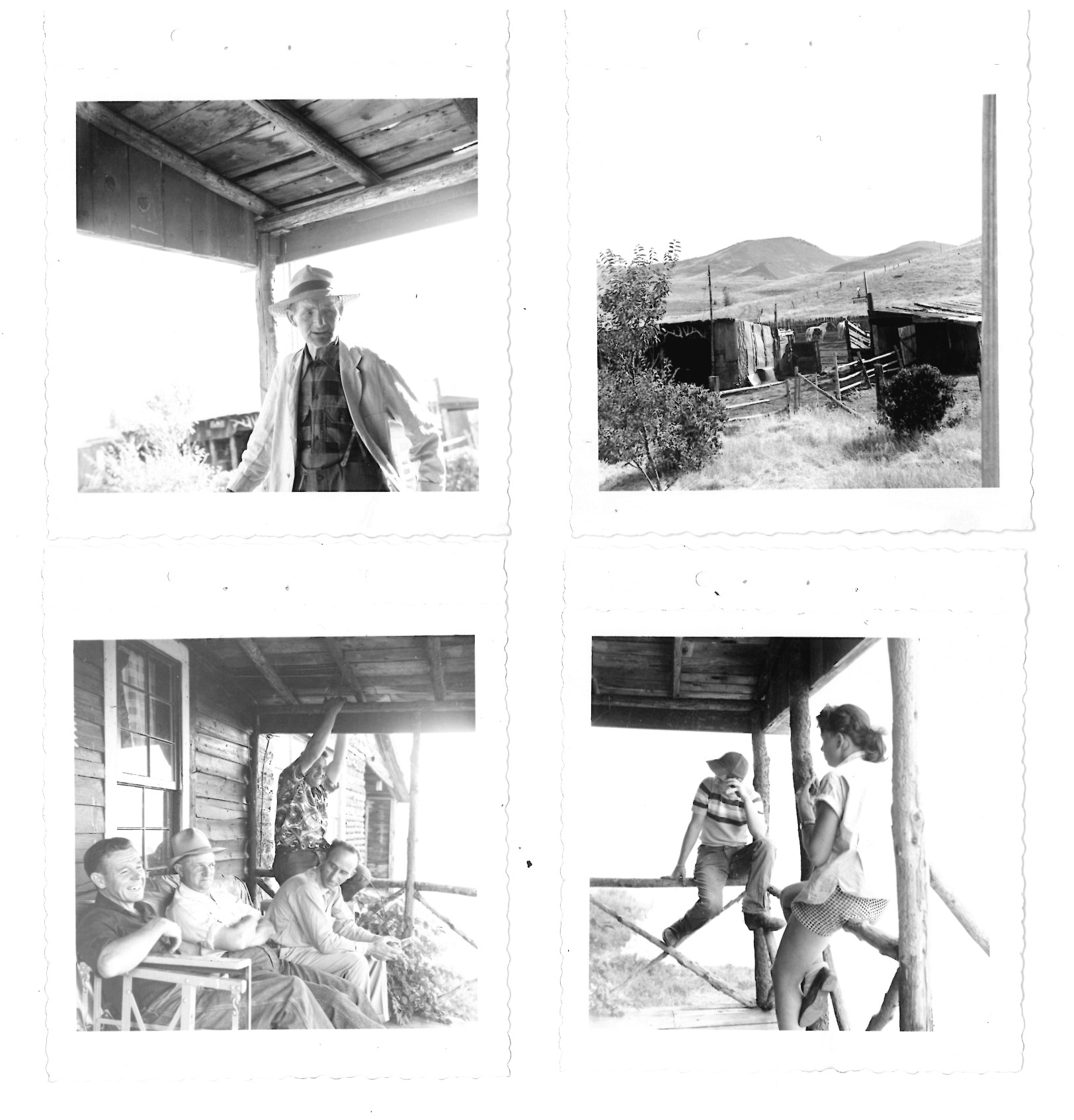 black and white family ranch photos