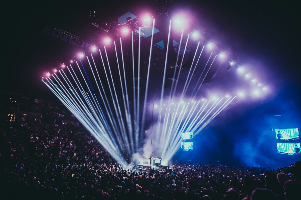 Kaytranada performing live at Ball Arena in Denver, Colorado on Saturday, November 1, 2025.