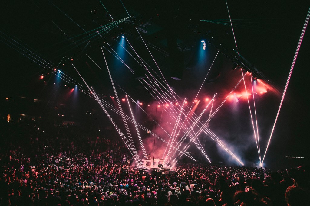 Kaytranada performing live at Ball Arena in Denver, Colorado on Saturday, November 1, 2025.