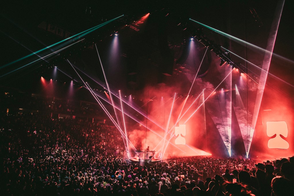 Kaytranada performing live at Ball Arena in Denver, Colorado on Saturday, November 1, 2025.