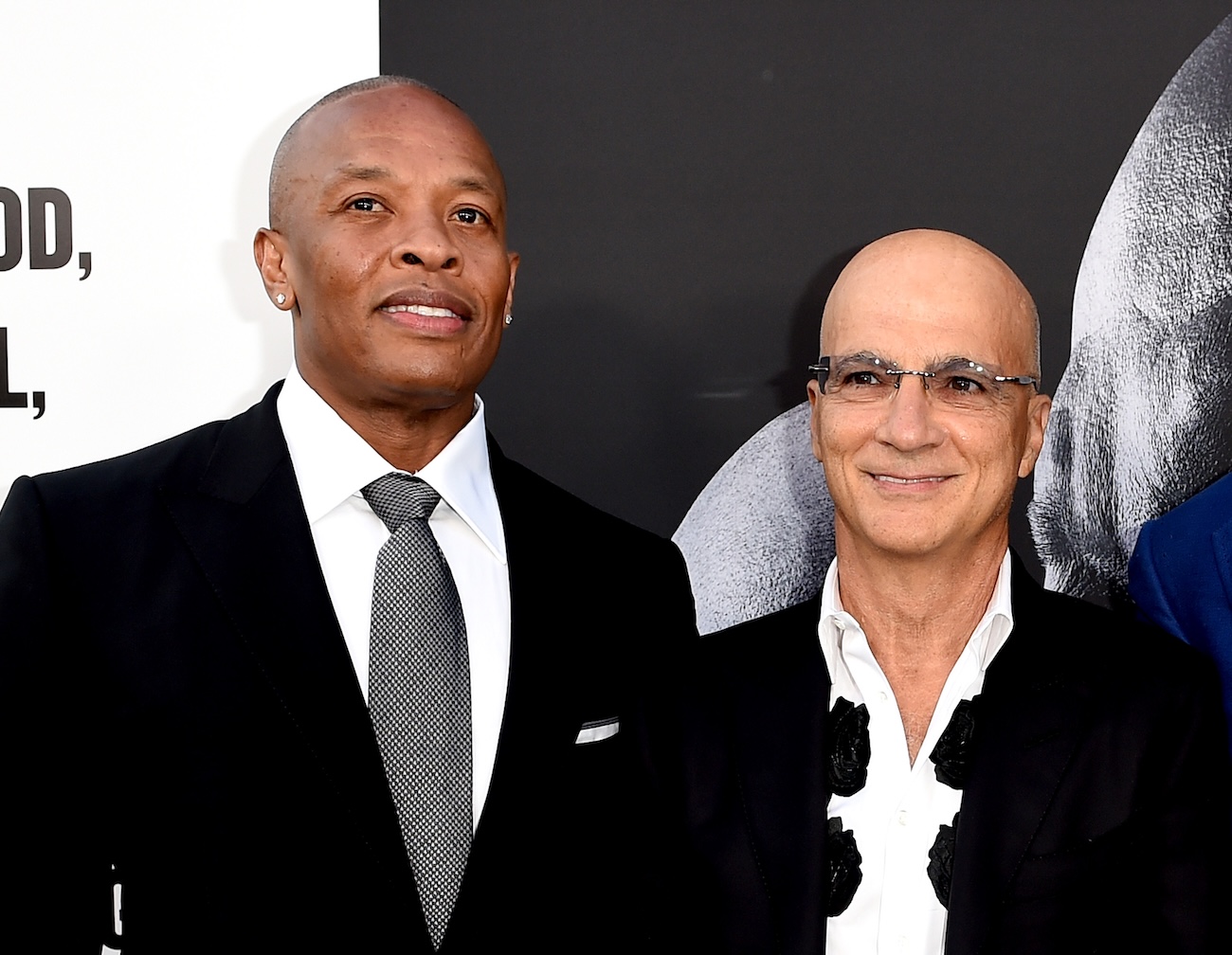 Dr. Dre and Jimmy Iovine at the premiere of HBO's "The Defiant Ones" in 2017.