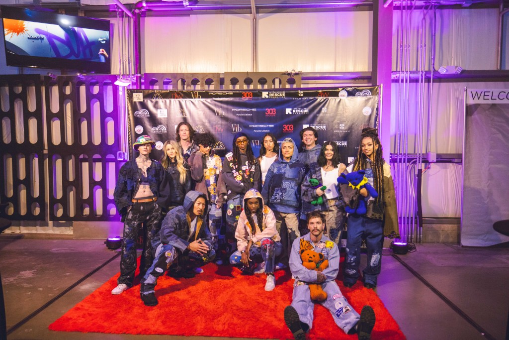 Models posing after the Ryuju Collective Denver Fashion Week show.