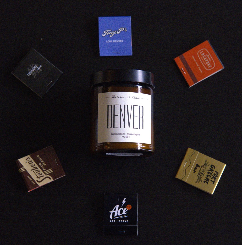 Denver themed matchbooks