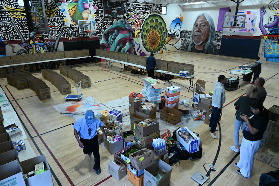 food bank inside of rec center