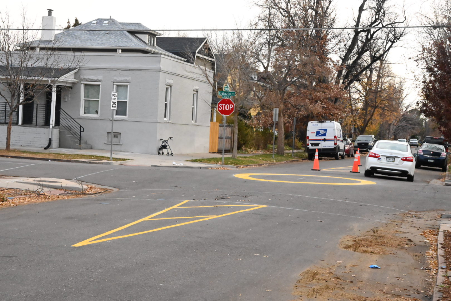 painted traffic circles in denver