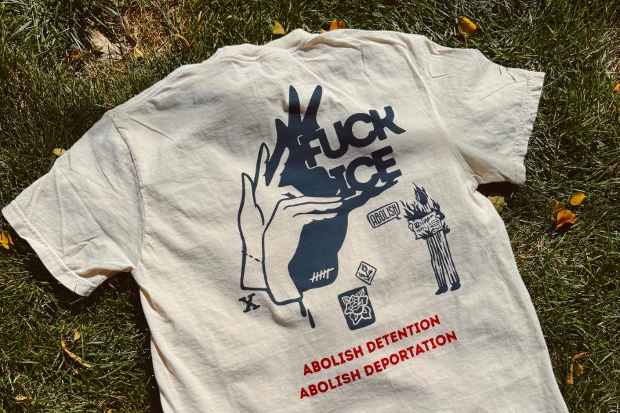 A T-shirt that says "Fuck ICE"