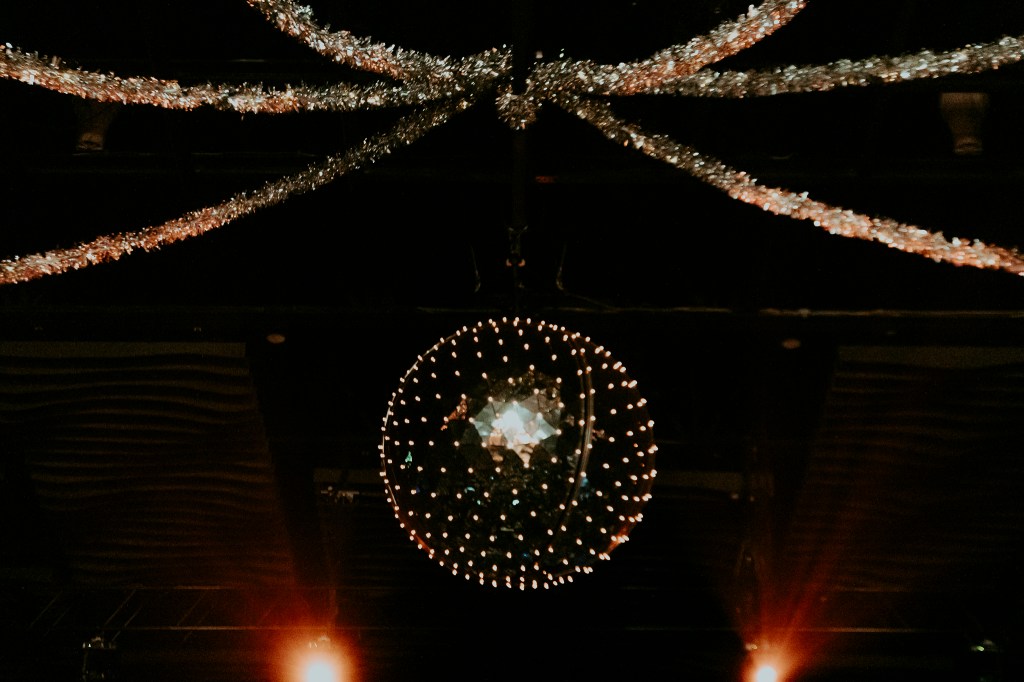 The Mission Ballroom decked out in holiday decorations.