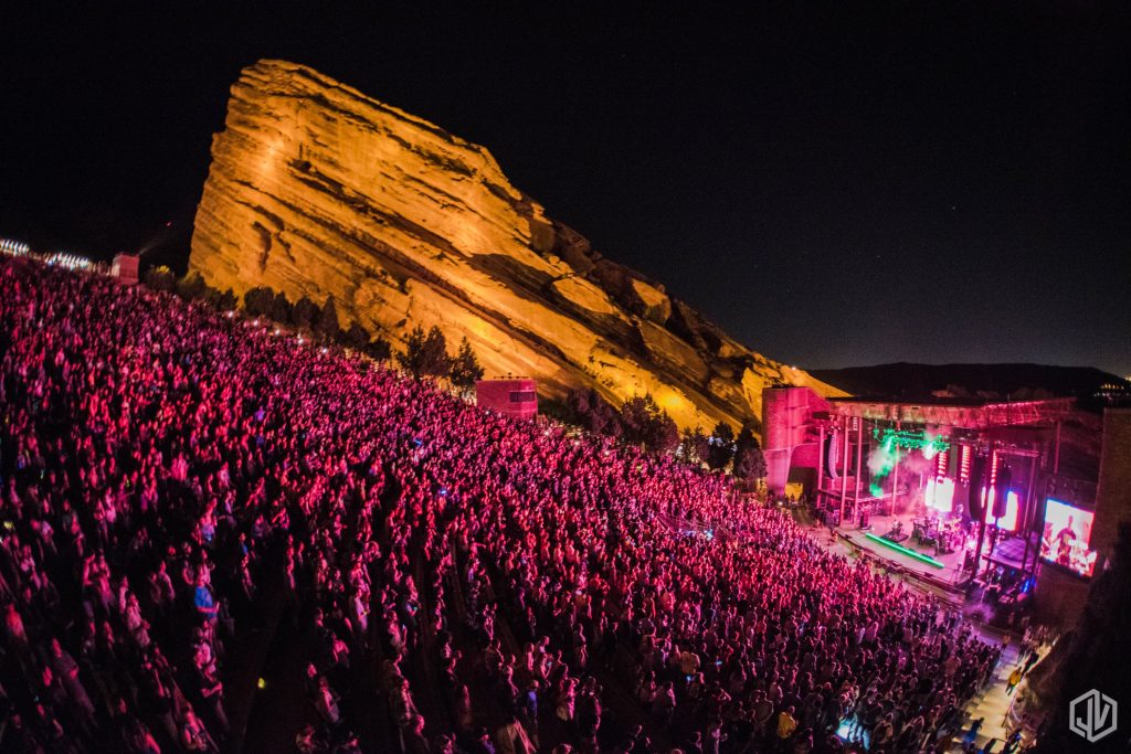 Lettuce performing at Red Rocks
