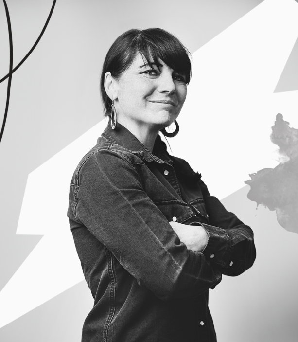 A portrait of a woman with her arms crossed