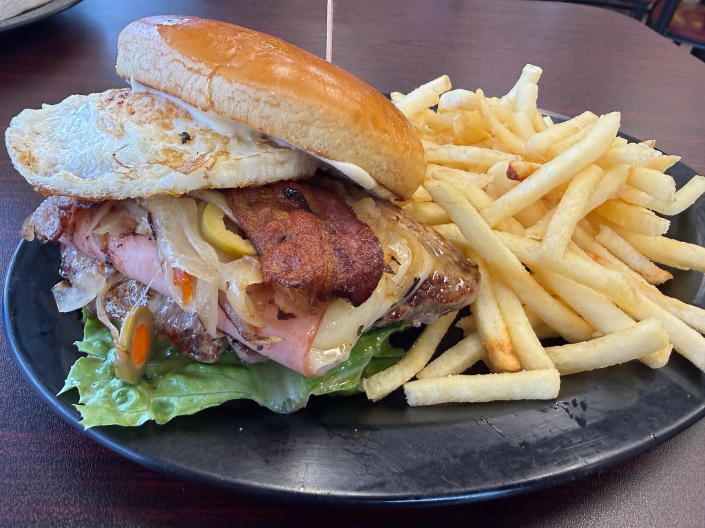 a sandwich with fries