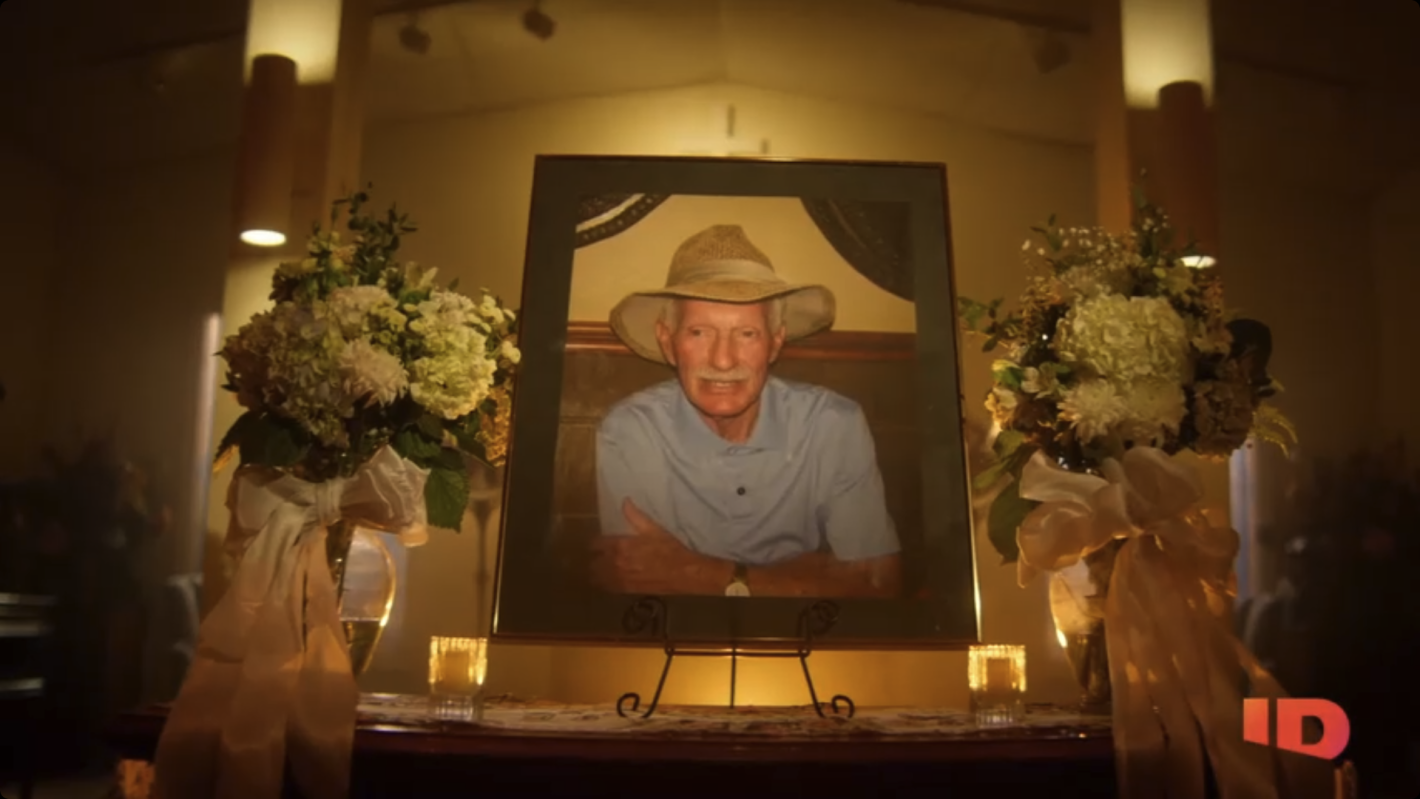 funeral shrine to dead man
