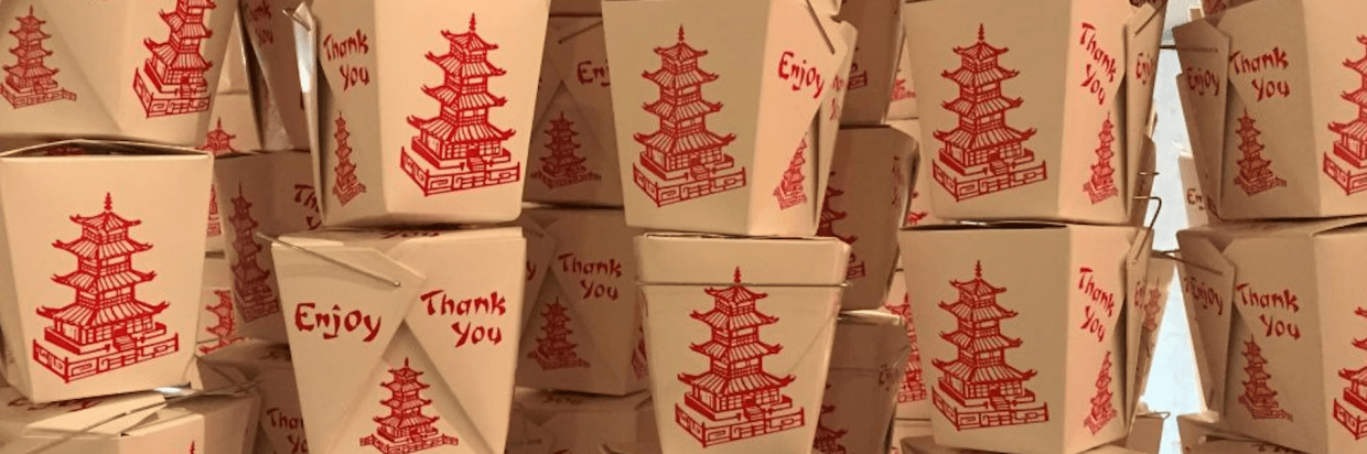 Chinese takeout boxes