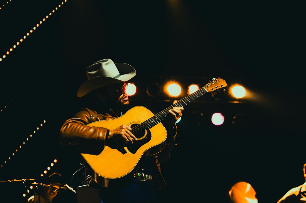 Charley Crockett performing live at the Mission Ballroom on January 9.