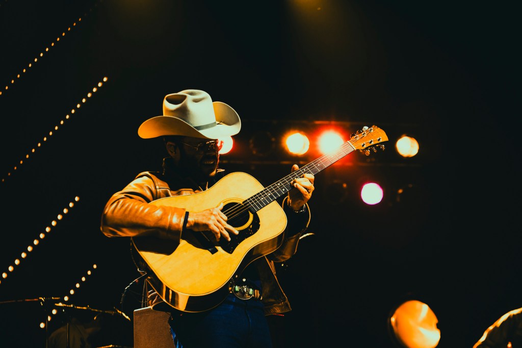 Charley Crockett performing live at the Mission Ballroom on January 9.