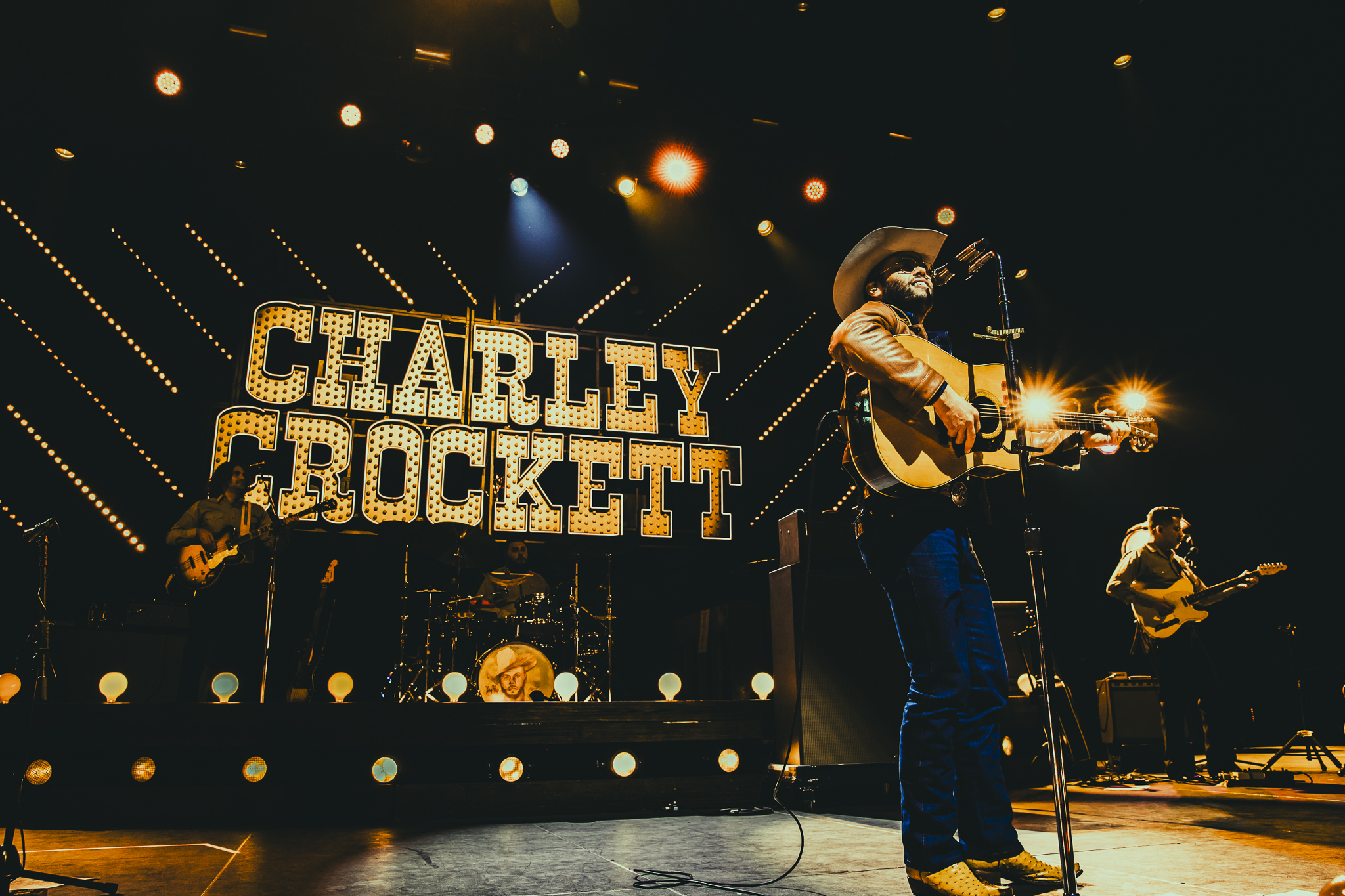 Charley Crockett performing live at the Mission Ballroom on January 9.