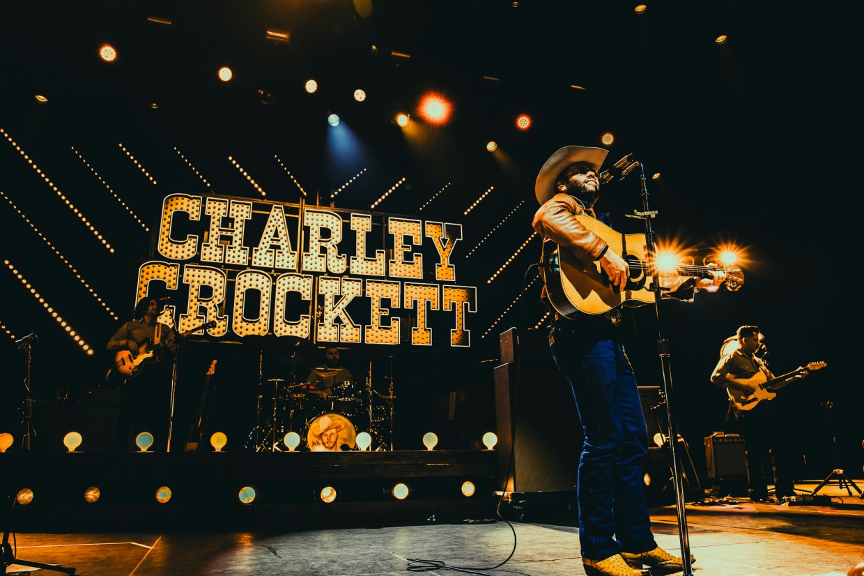 Charley Crockett performing live at the Mission Ballroom on January 9.