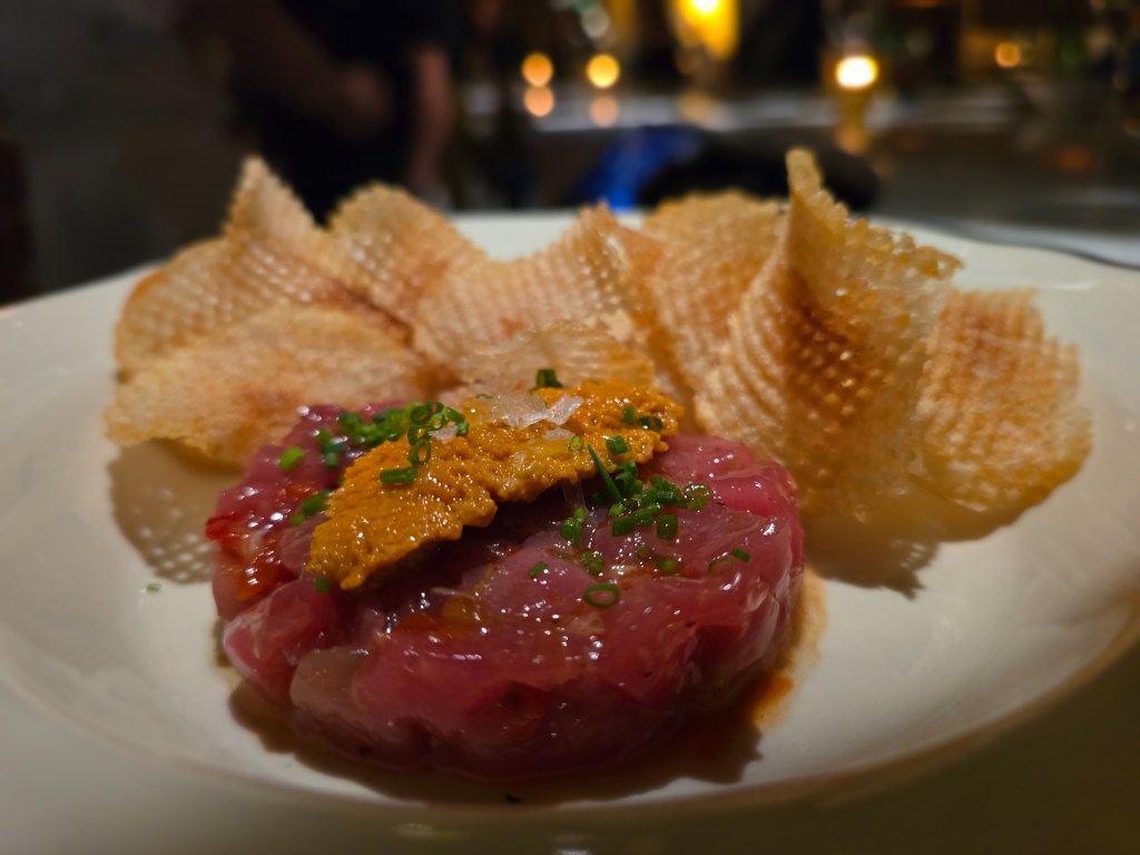 aged tuna with uni