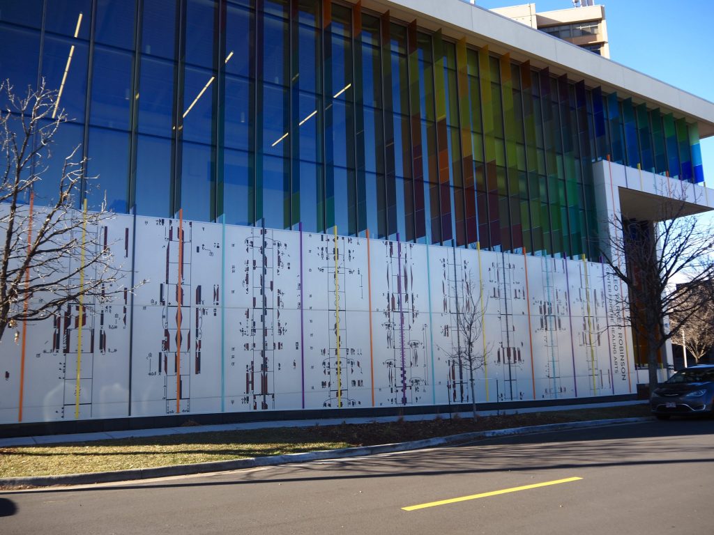 the colorful exterior of a building