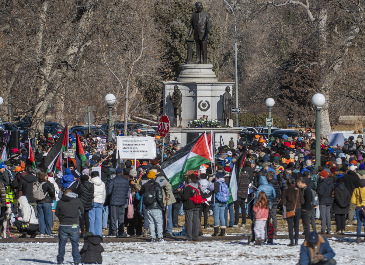 Parade marchers in Denver
