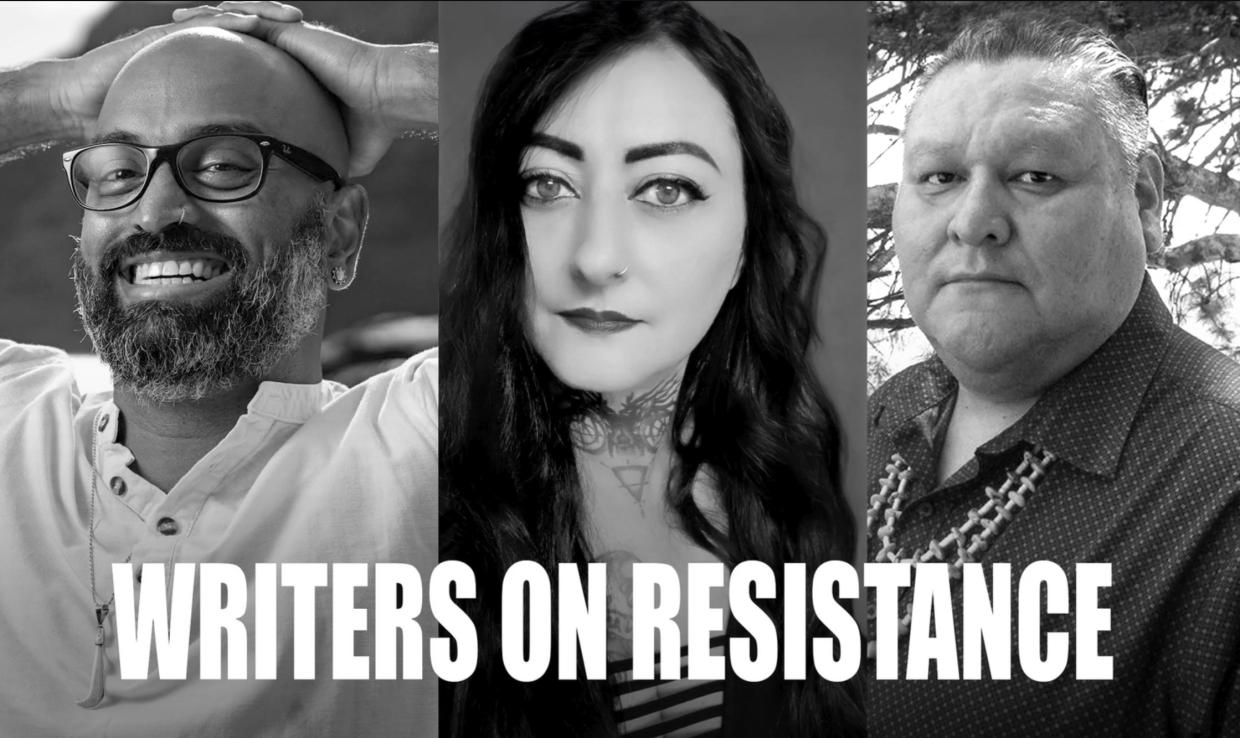 headshots of three writers