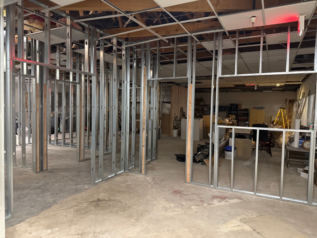 drywall frames in a remodel