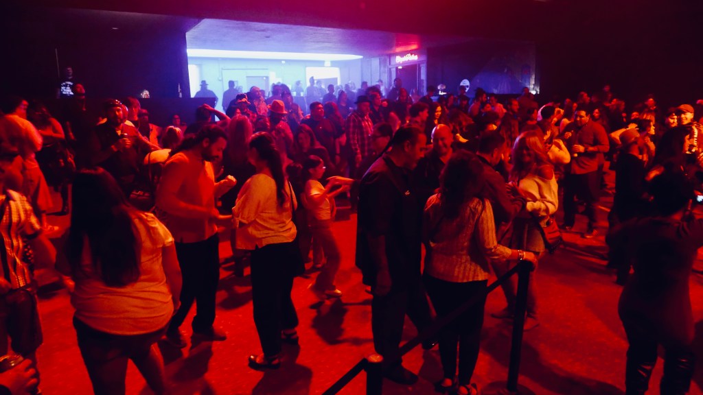 people dancing in the Federal Theatre in denver