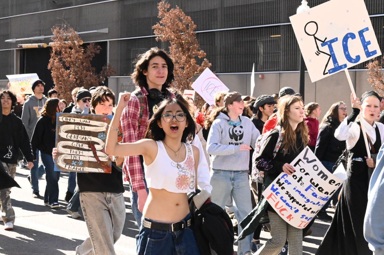 students protest ICE in denver