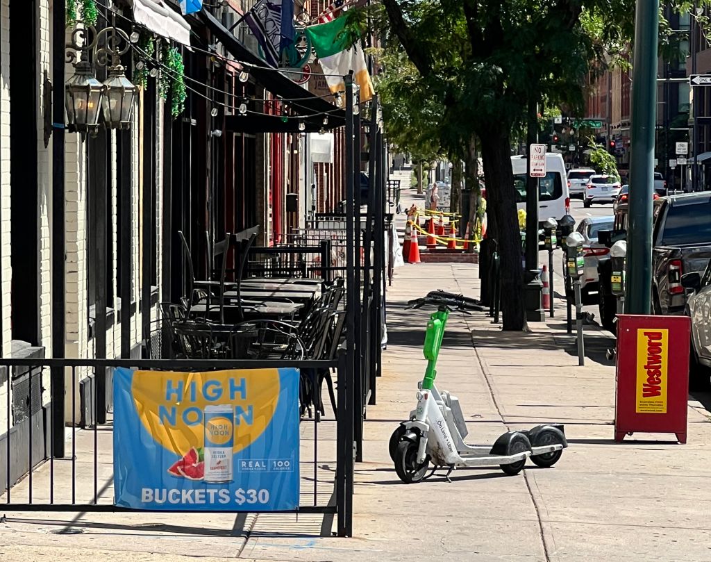 scooter on sidewalk