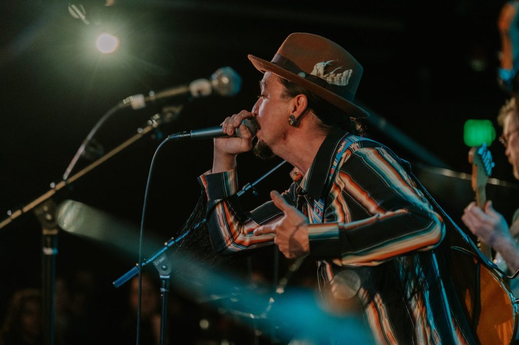 man singing