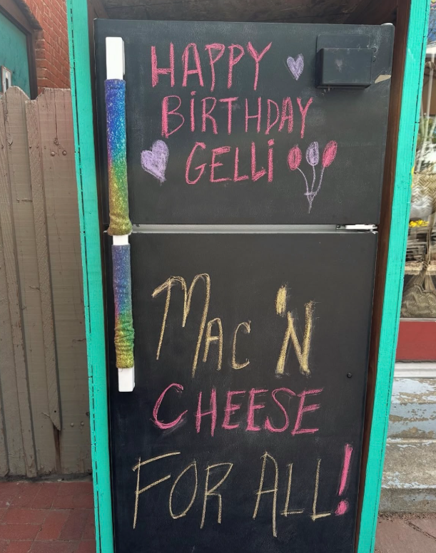 message written on a fridge