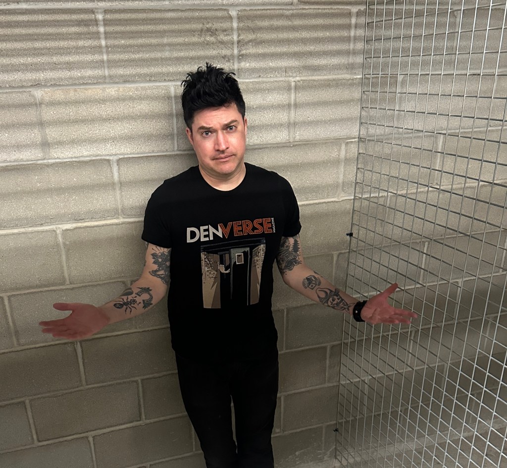 man in storage unit