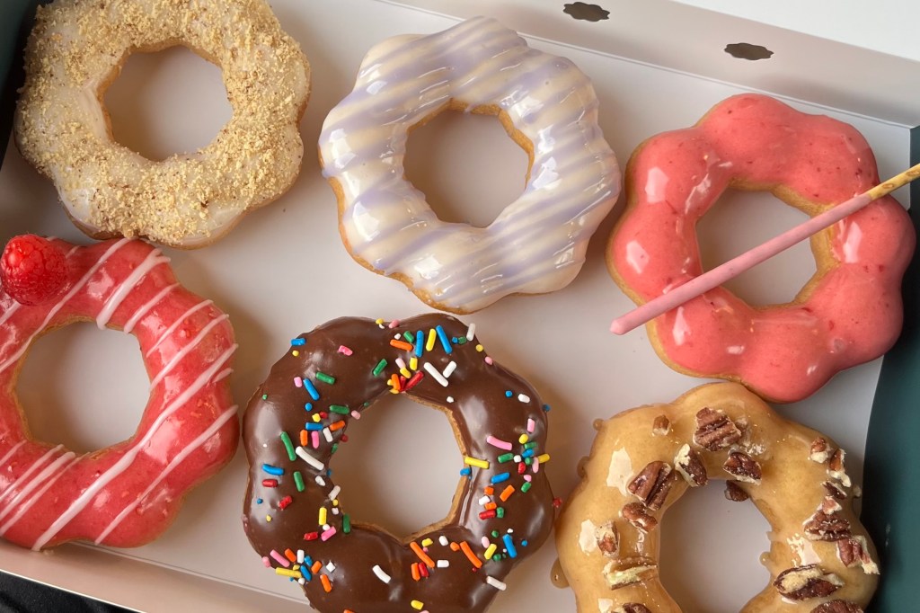 A half dozen mixed flavors of mochi donuts from Kuluka