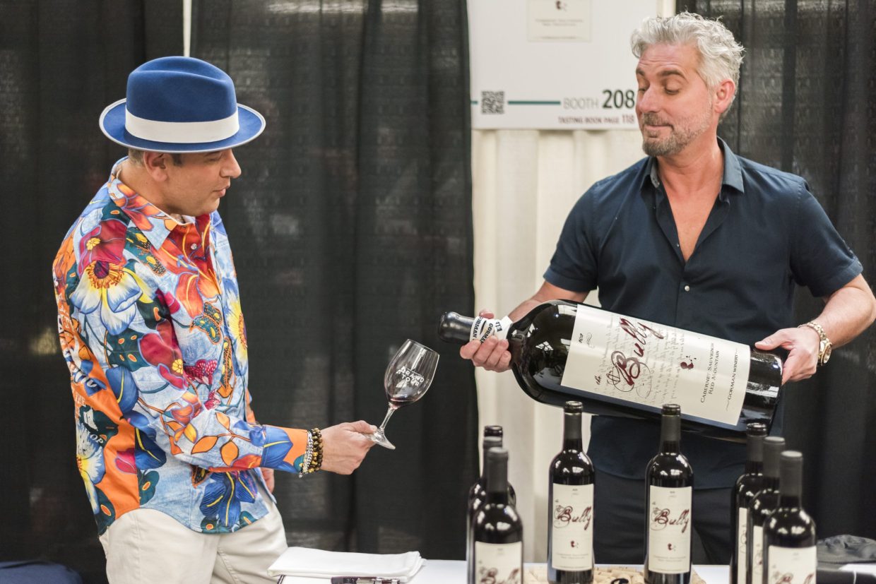 pouring a magnum