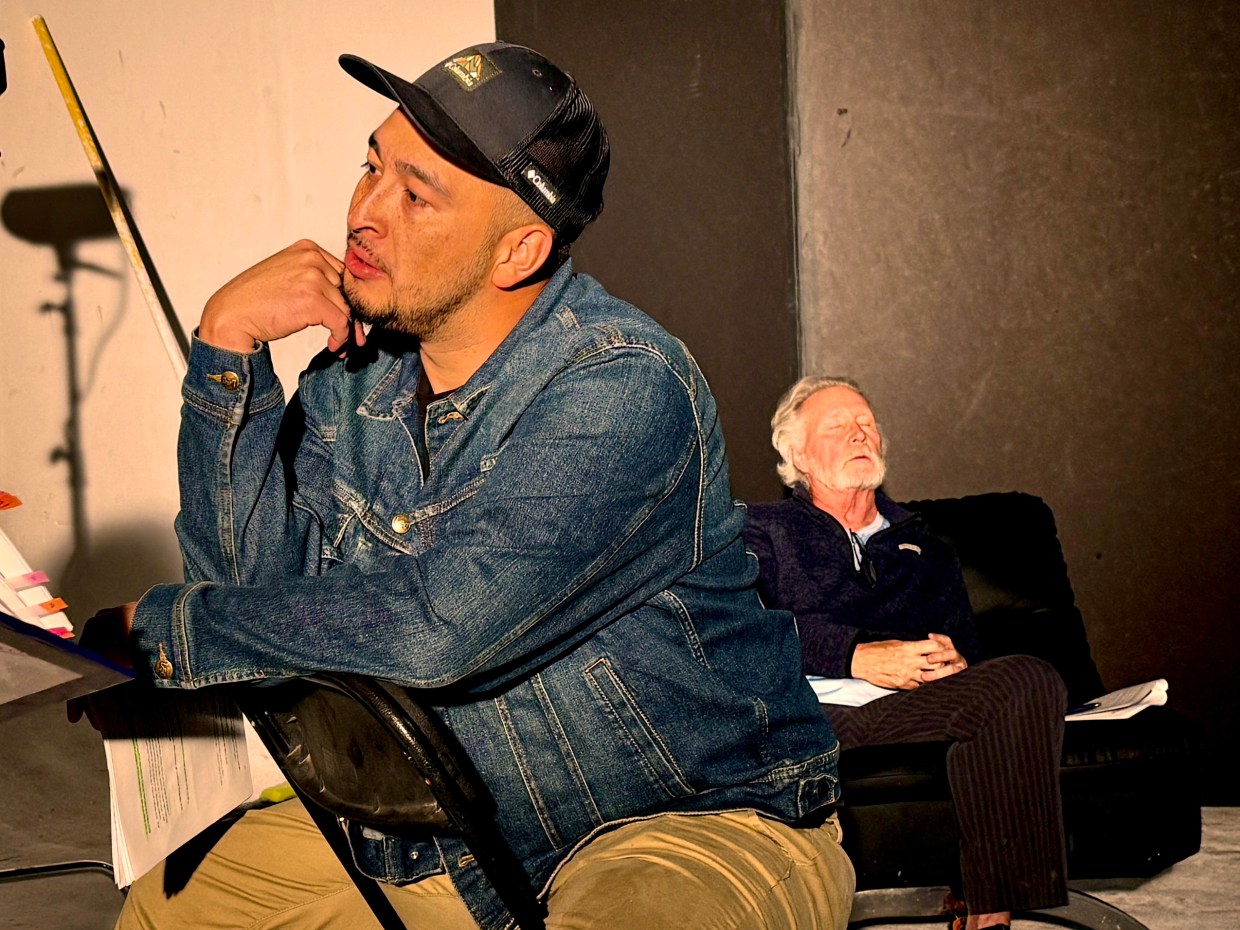 Two men sitting