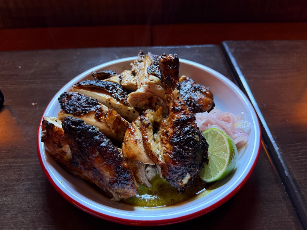 a plate of chicken